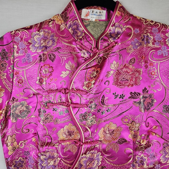 Laogudai Pink Qipao Cheongsam Sz Large Art To Wear Sexy Feminine - Picture 3 of 5